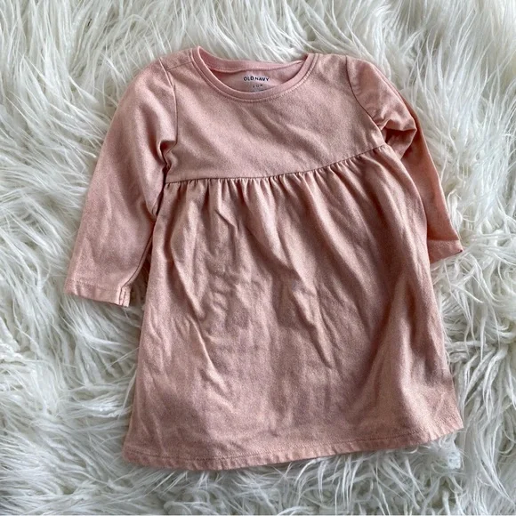 Old Navy | Dresses | Old Navy Toddler Girls Pink Sparkle Long Sleeve Dress  Size 62m | Poshmark